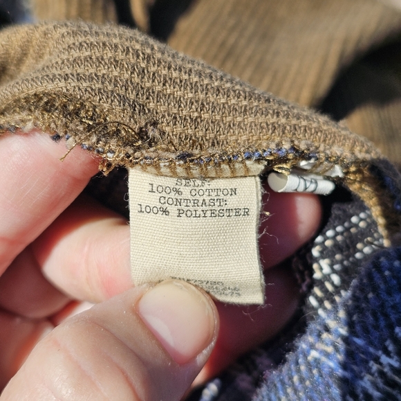 NWT Gilded Intent brown cord/blue plaid jacket - Picture 7 of 10